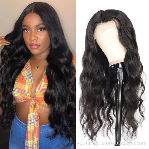 10A Body Wave Pre Plucked Wig 100% Human Hair Wig 40 Inch High Quality Indian Virgin Hair Lace Front Long Wig